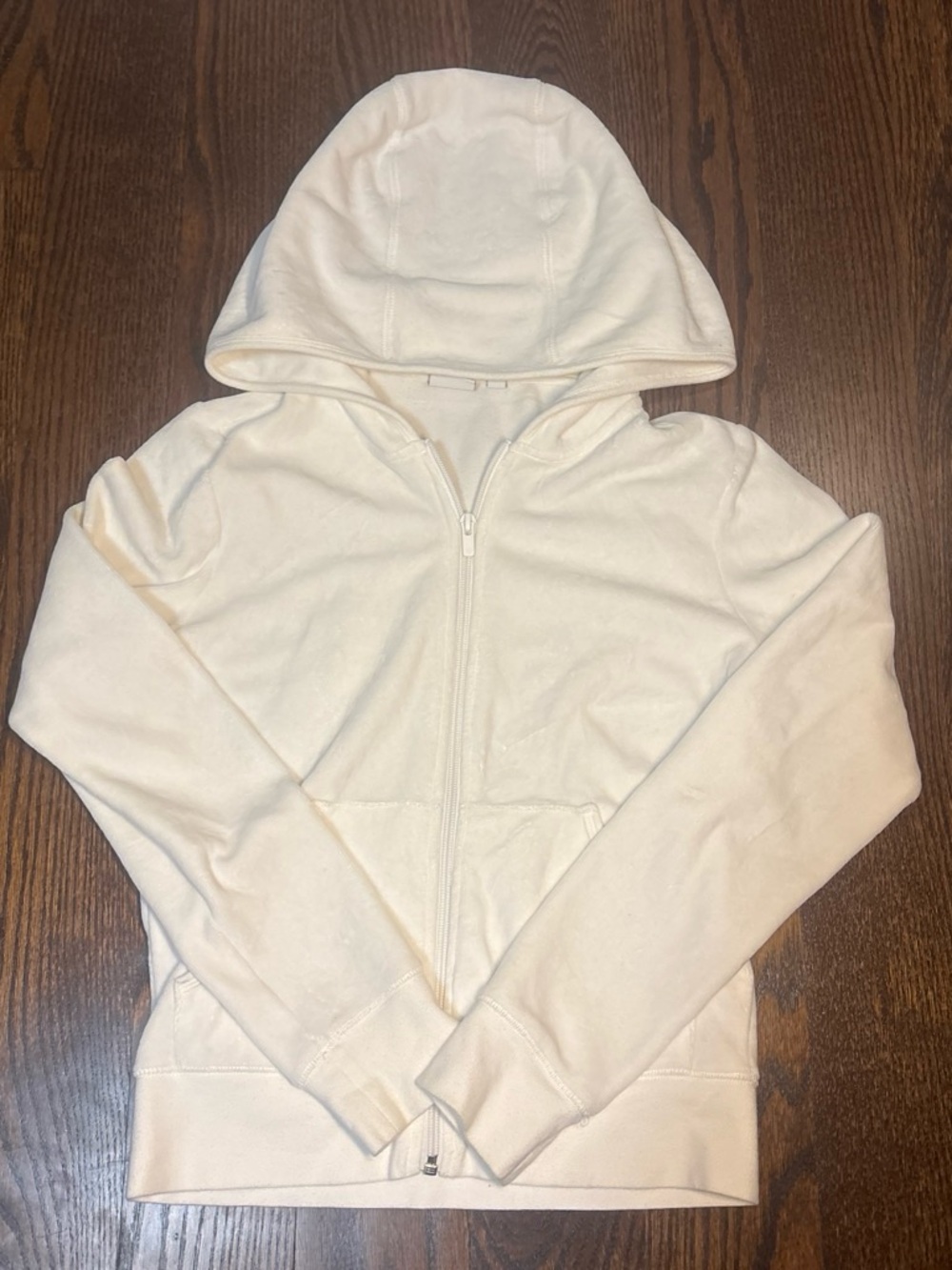 Aritzia Sunday Best white zip up hoodie